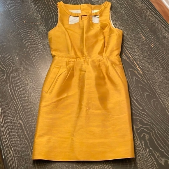 Mauve for Anthropology, silk/wool dress without cutouts. Size 0 - Picture 2 of 13